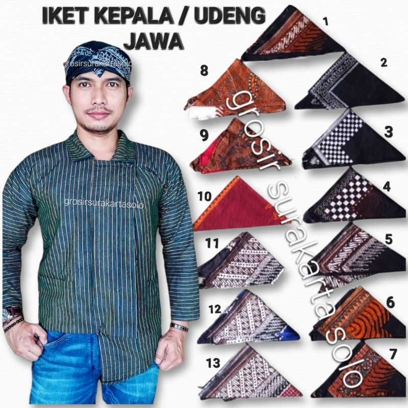 Udeng Batik Segitiga | Iket Batik Segitiga Blangkon  Iket Jawa