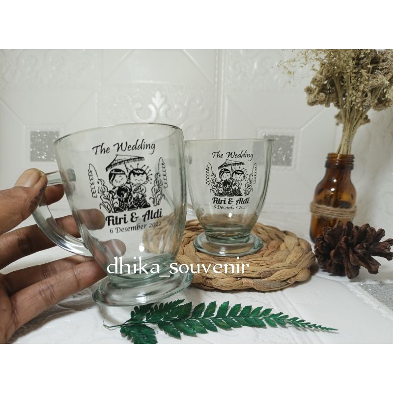 Souvenir Gelas Piala Sablon