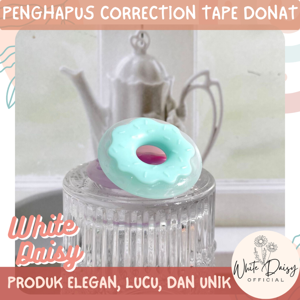 

Penghapus correcion tape bentuk donat premium tochain lucu unik imut