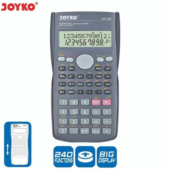 

Harga Termurah Calculator / Kalkulator Joyko CC-23 / Scientific / 240 Functions