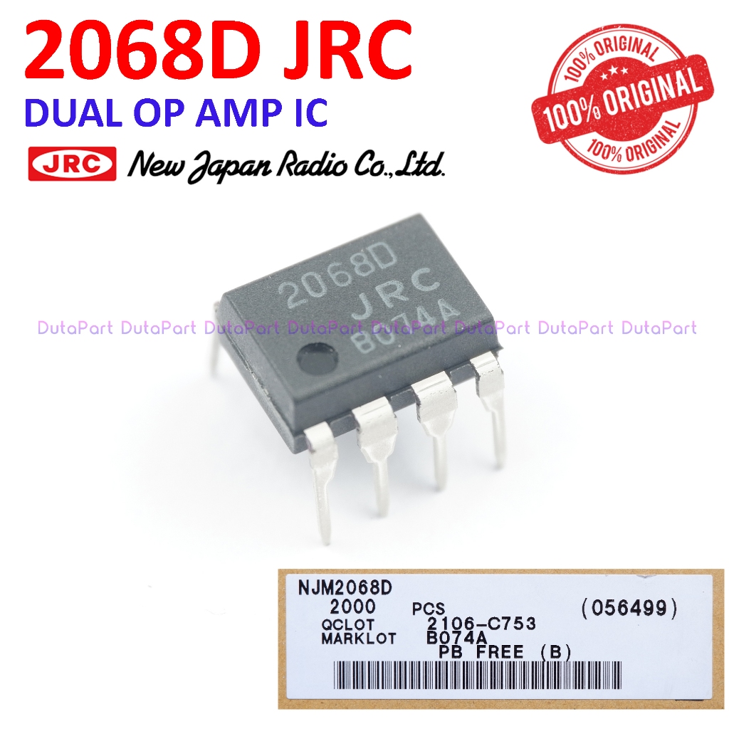 JRC 2068D JRC2068 JRC2068D 2068 ORIGINAL JRC JAPAN Dual OP Amp IC DIP8