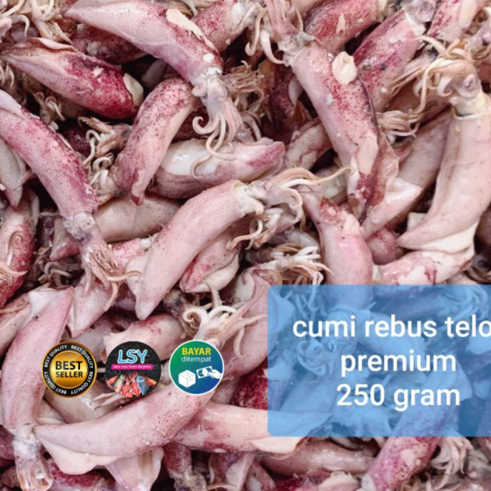 

MYQF2825 7.7 ikan asin cumi rebus telor premium 250gram