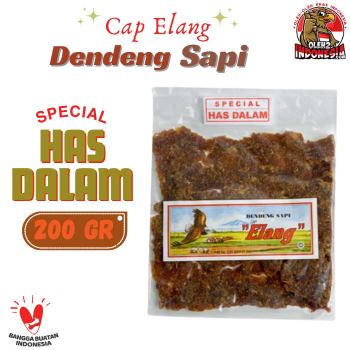 

Dendeng Daging Sapi Kering Has Dalam Cap Elang Manis - 200 gr