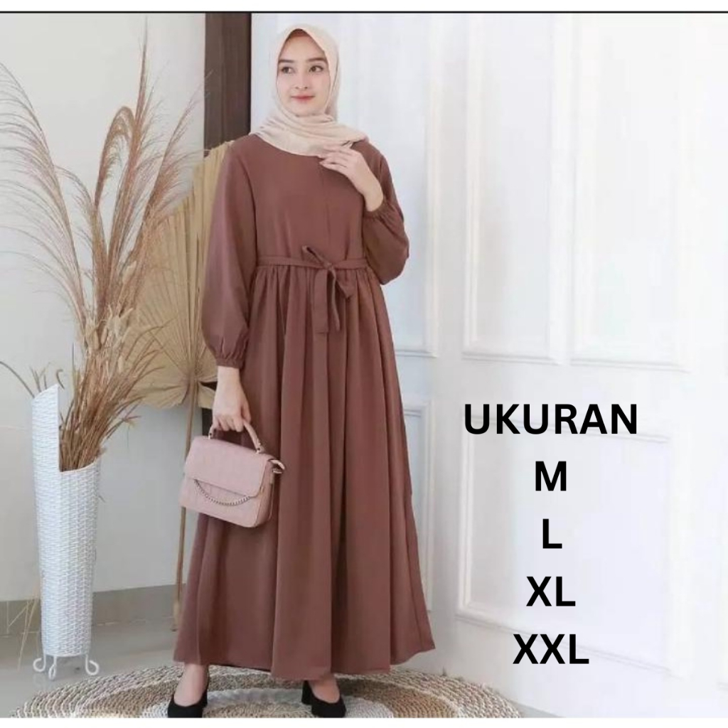 Aresa Dress Gamis Muslim Terbaru Terlaris Size M L XL