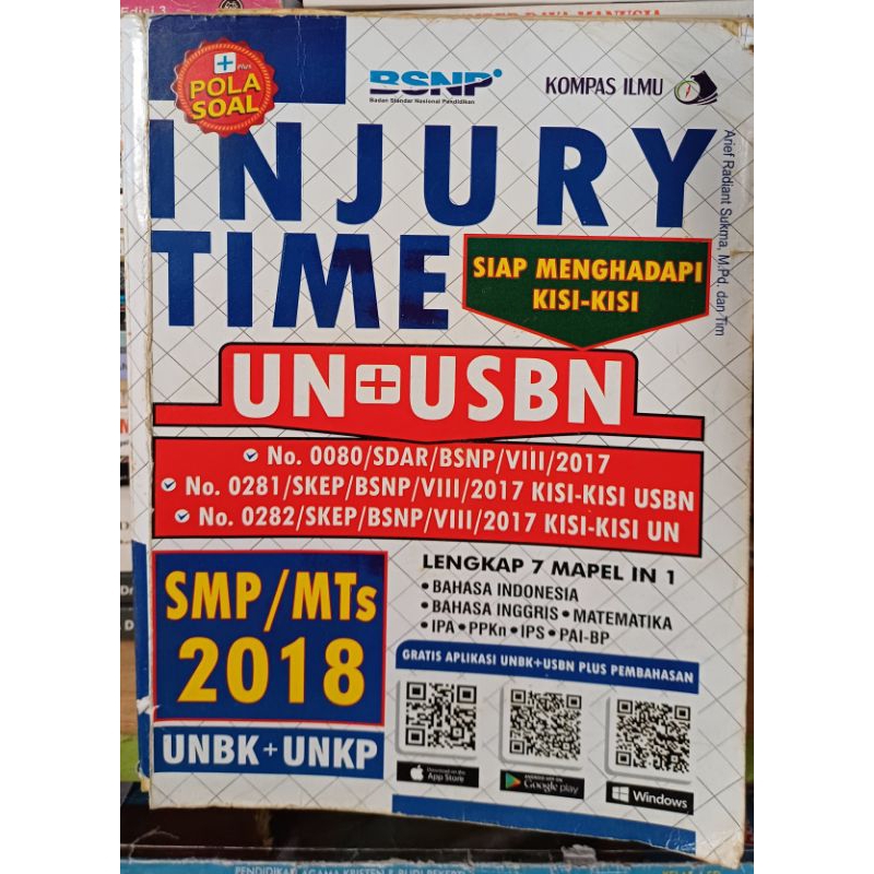 Buku injury time un/usbn smp/mts 2018