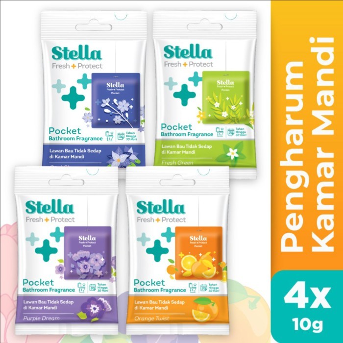 STELLA Fresh + Protect Pocket Bathroom Fragrance 10g | Stella Pocket Bathroom - Pewangi |  Pengharum