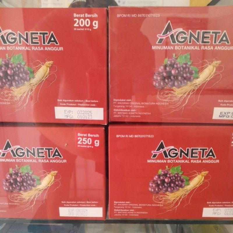AGNETA minuman botanical rasa anggur 1 sachet
