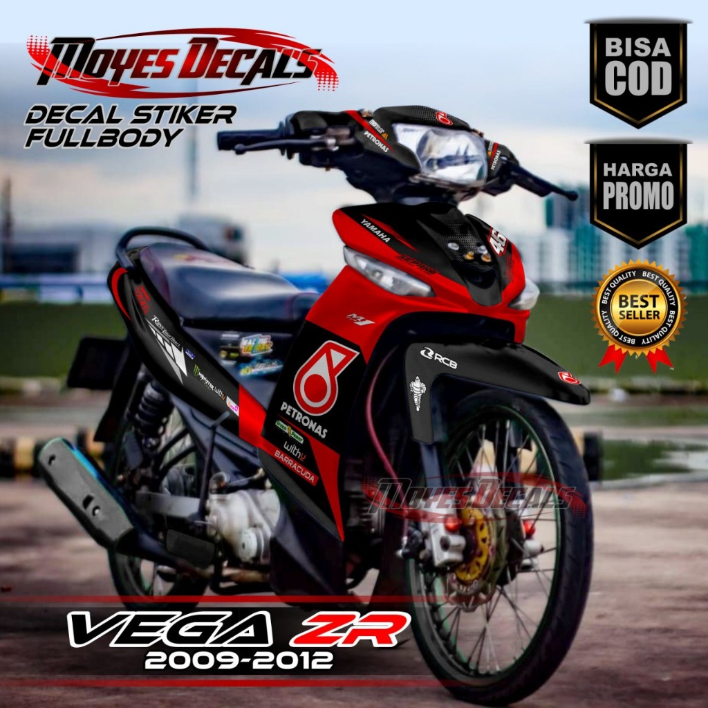 Decal Stiker Variasi Fullbody Yamaha Vega ZR Motiv Petronas