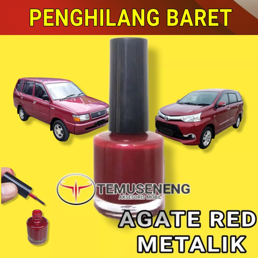 Cat Merah Marun Agate Red Metalik Pengilang Baret Lecet Mobil Motor