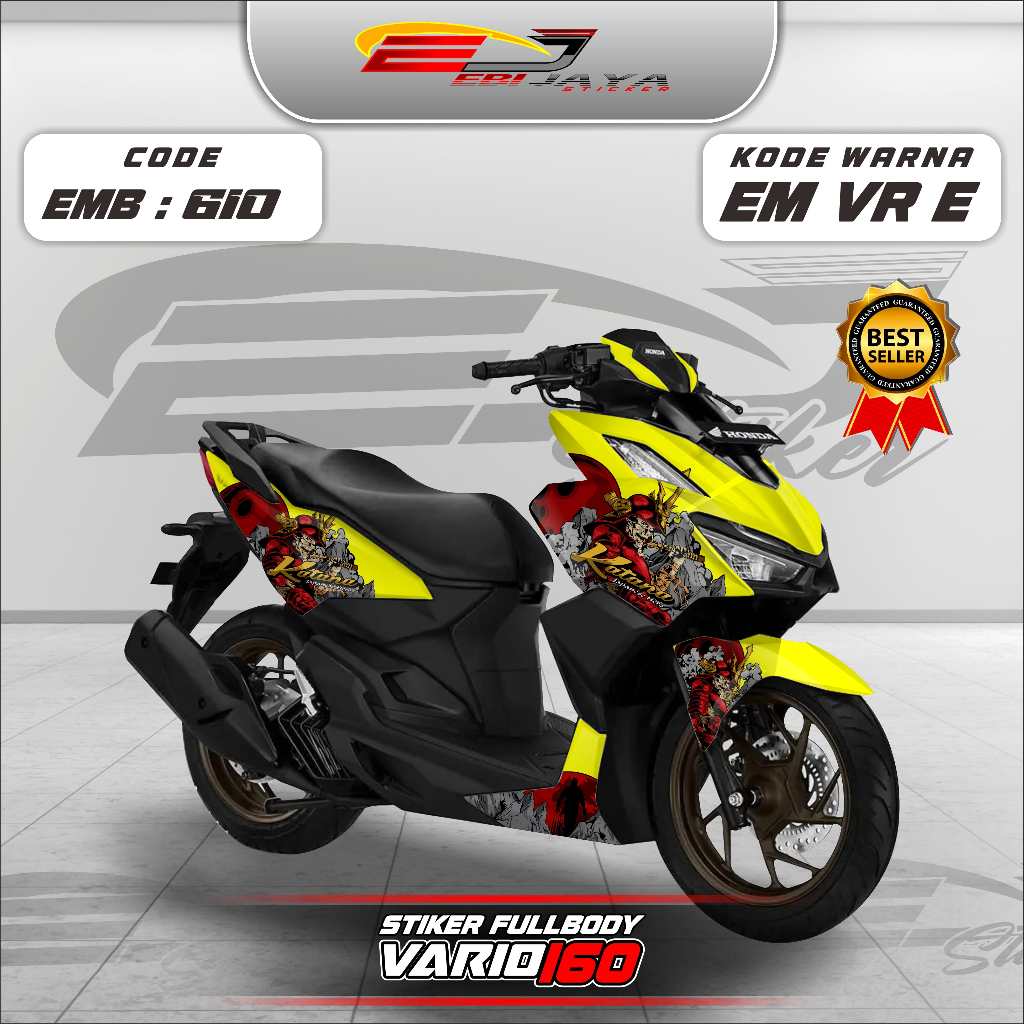 STIKER DECAL VINYL VARIASI BODY VARIO 160 FULL BODY-STIKER FREE CUSTOM TULISAN VARIO 160-EMB610