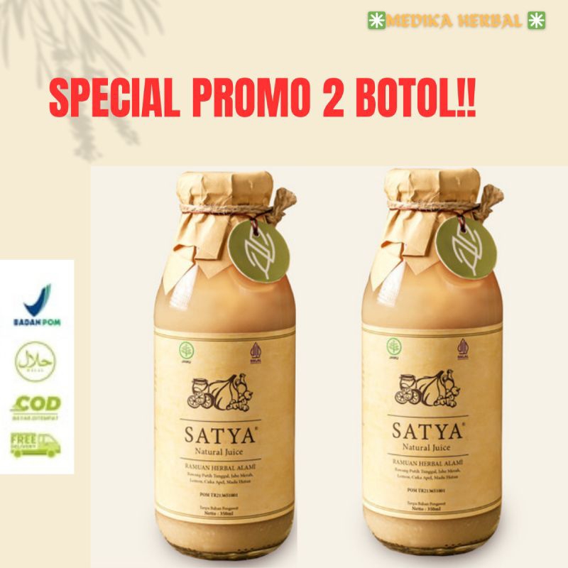 

SPECIAL PROMO 2 BOTOL!! Satya Natural Juice Bawang Putih Tunggal Jahe Merah Lemon Madu Hutan Cuka