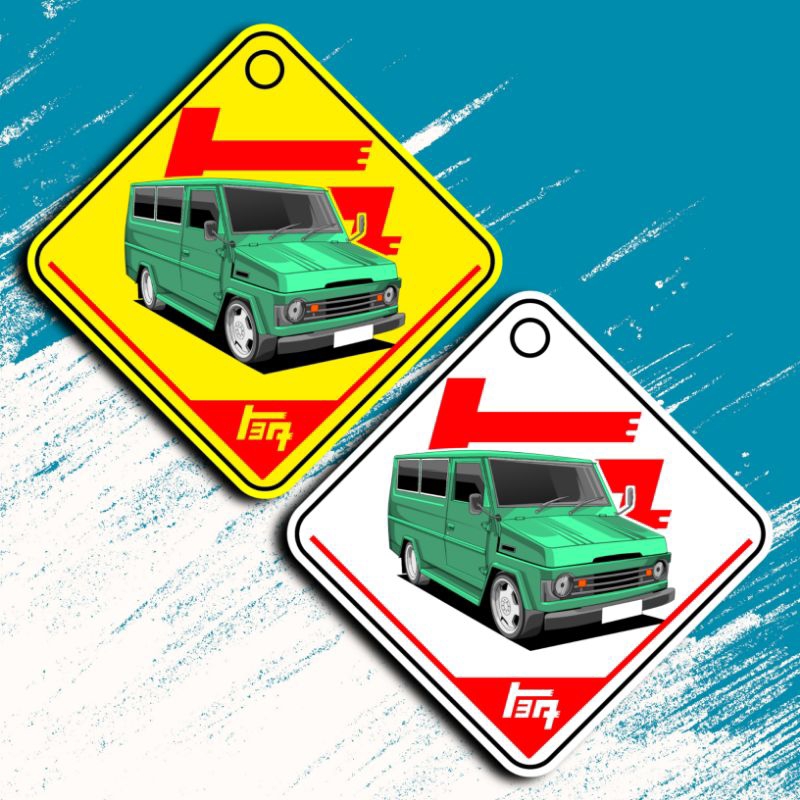 Gantungan kaca mobil acrylik kijang kotak