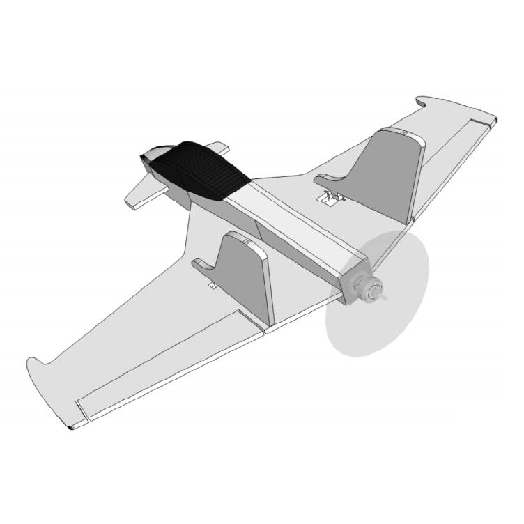 Prime Jet 8 Funjet kit, Funjets Kit Rc pesawat Aeromodelling Radio control Plane (CNC Cutting)