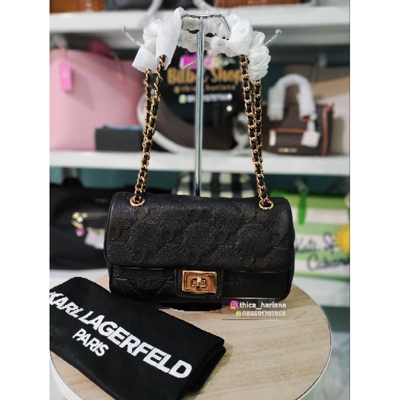 Tas karl lagerfeld agyness black crossbody