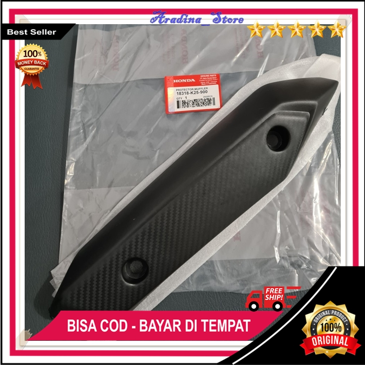 Tutup Knalpot Beat fi 2013 Original Tameng Knalpot Beat ESP Cover Pelindung Tameng Honda Beat Fi F1 