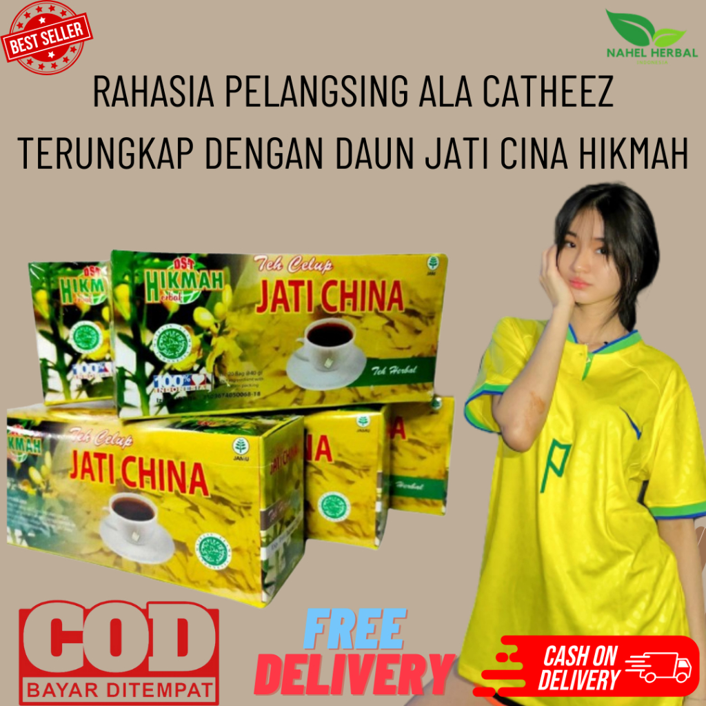 Pelangsing Alami Ala Catheez ? Pilih Teh Celup Jati Cina Hikmah Pelangsing 100% Original - Obat Meng