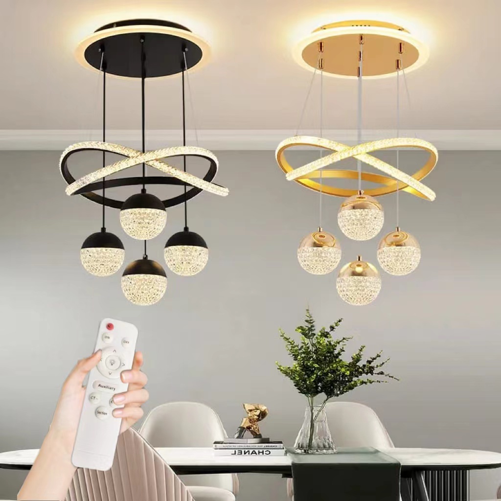 Lampu Gantung Minimalis Kristal Lampu Hias Gantung Ruang Tamu Lampu Gantung Ruang Makan Dekoratif