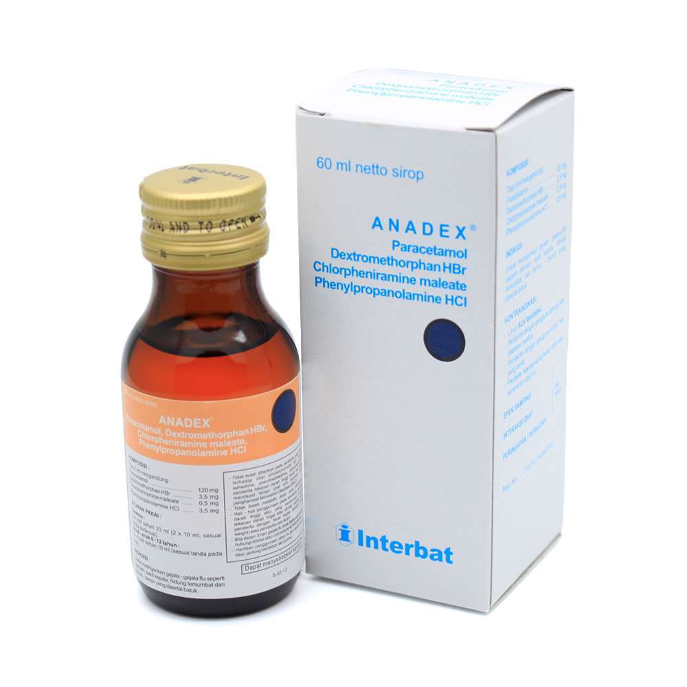 Anadex Sirup 60 ML Interbat / Obat Flu / Obat Batuk / Obat Demam