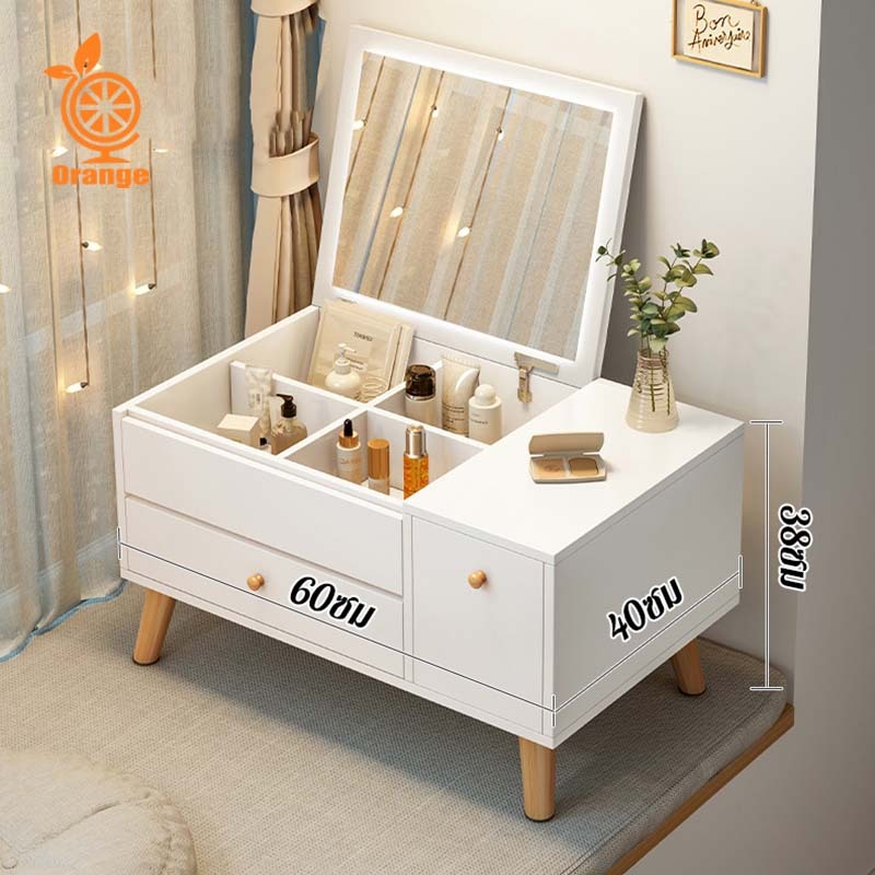 ORANGE Meja Rias Cermin / Meja Rias Lampu Minimalis / tolet meja rias / Meja Rias Kayu / Meja Rias C