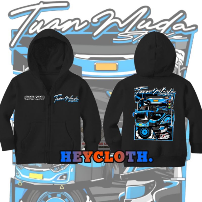 (BISA COD) SWEATER ZIPPER JAKET HOODIE DEWASA BIS MANIA TELOLET MOBIL BUS TUAN MUDA (FREE TAMBAH NAM