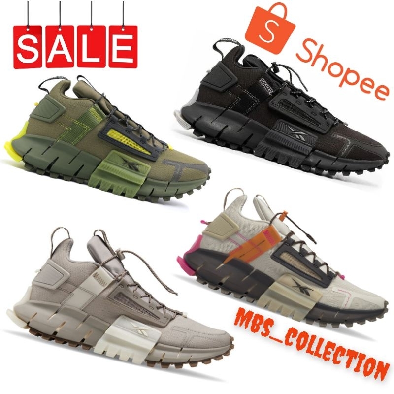 REEBOK ZIG KINETICA EDGE GREEN ARMY PREMIUM ORIGINAL SNEAKERS TERLARIS