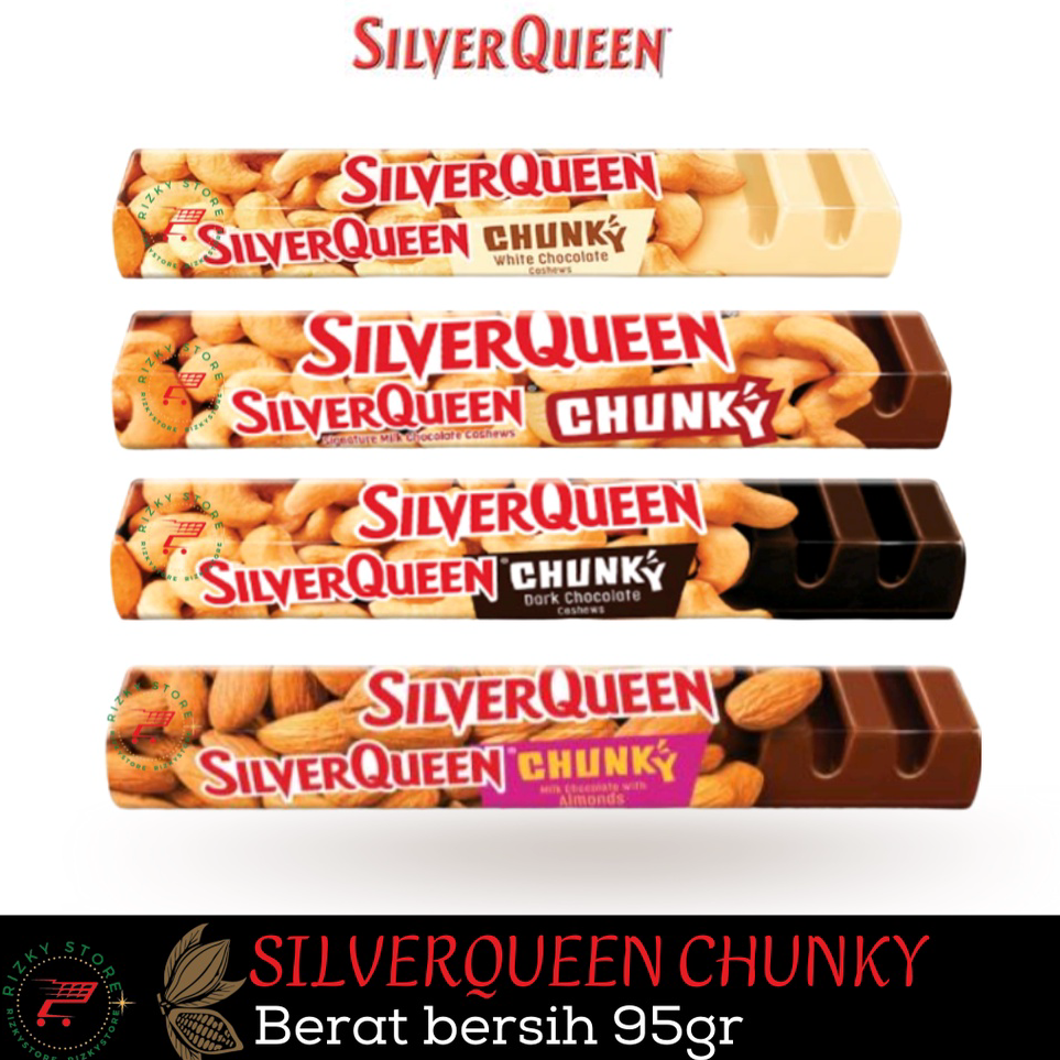 

Ready Stok Chunky Bar SilverQueen cokelat 95 Gram Varian Mede / Almond