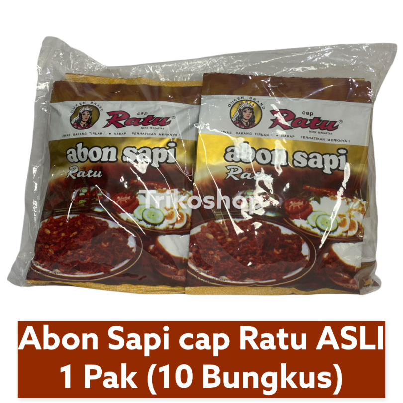 

Laris Abon sapi cap Ratu ASLI 10 pc / 1 Pak