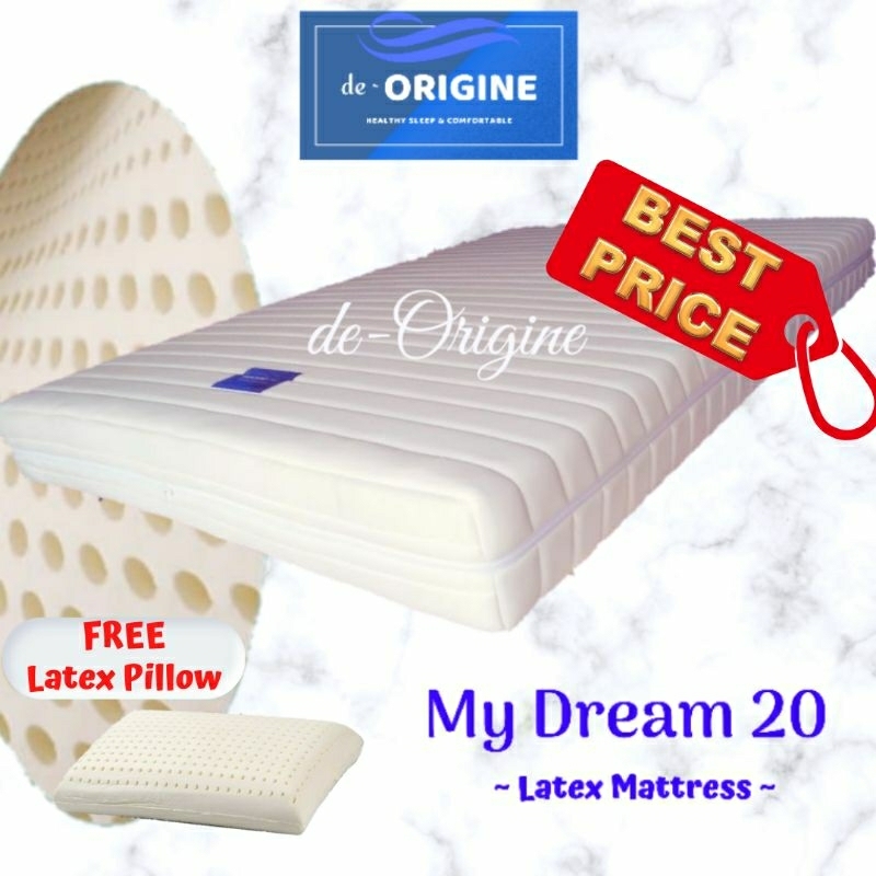 [SPECIAL PRICE] Kasur Latex de-Origine My Dream 90x200x20 / 100x200x20 / 120x200x20cm