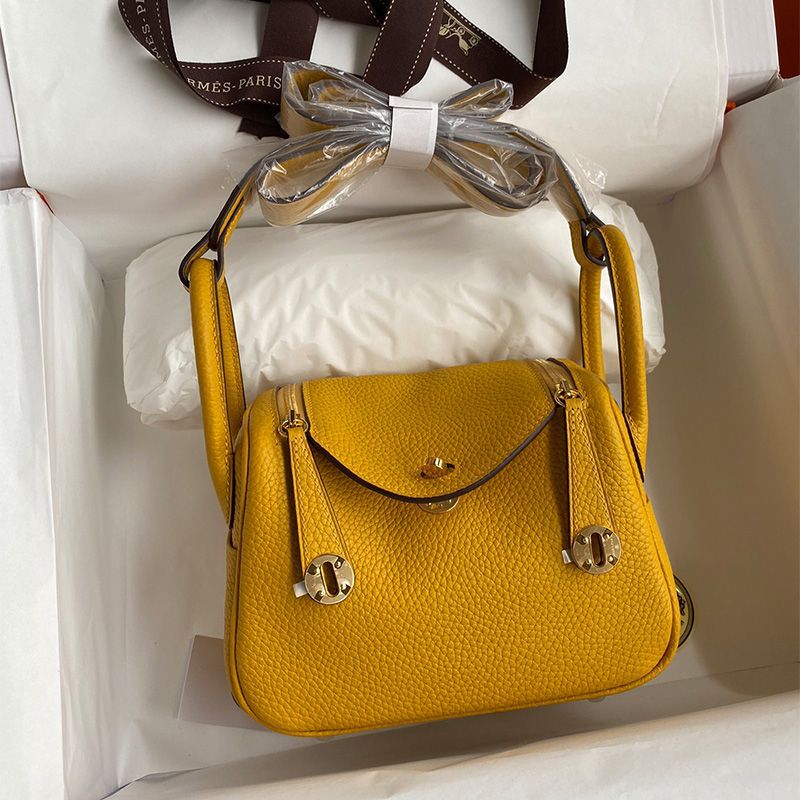 Free Box - TAS H20879Lindy Ukuran 20 Warna Kuning Tas Selempang & Bahu Wanita import