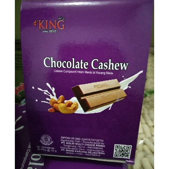 

Readystock dking coklat cashew /coklat compound isi kacang mede 1 pak isi 20pcs Bestseller