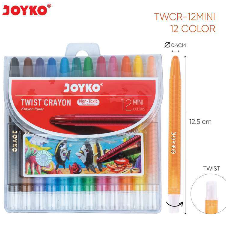 

Ready Stok Crayon Putar Titi Joyko 12 Mini