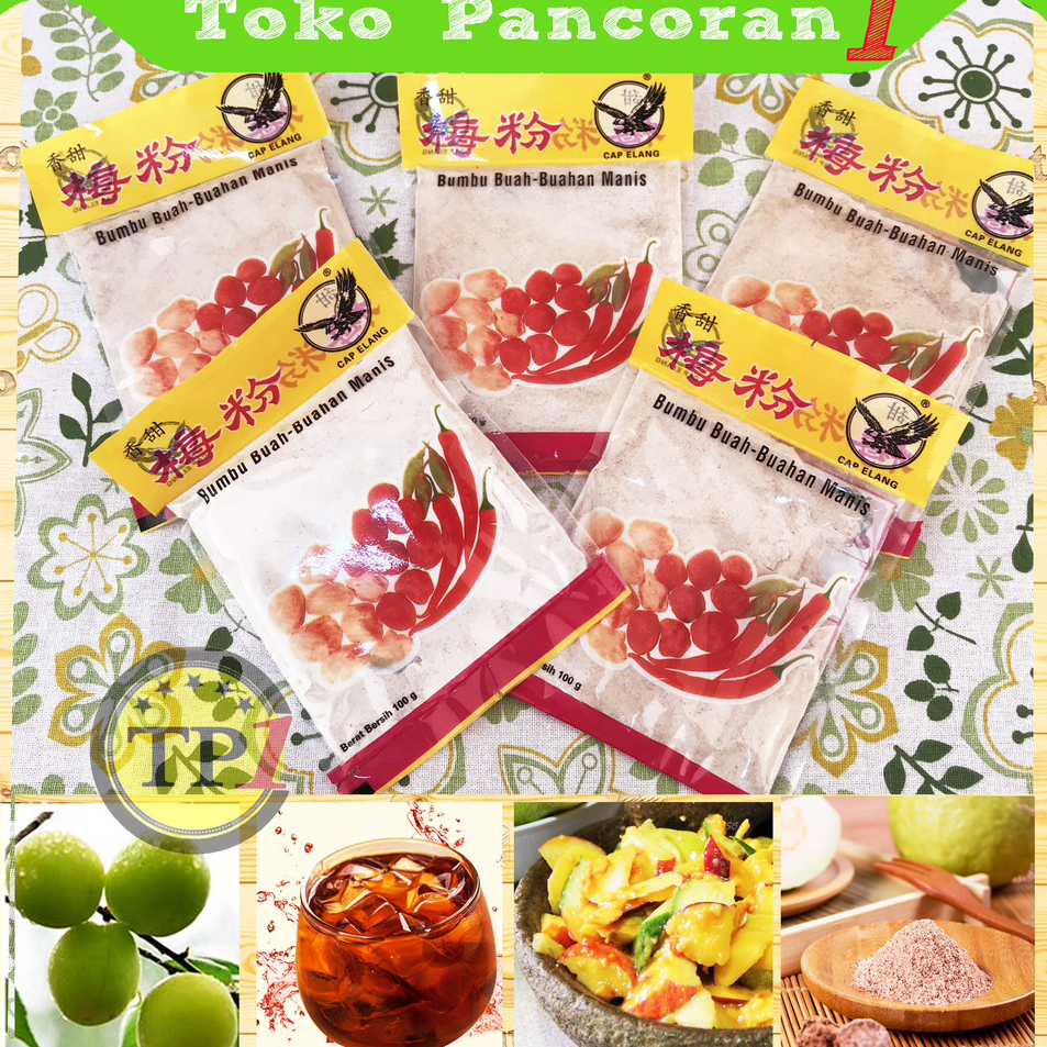 

Bayar Di Tempat garam rujak / garam penyedap buah /Bumbu Buah Pedas Manis Cap Elang / pedas / 100 Gram Laris
