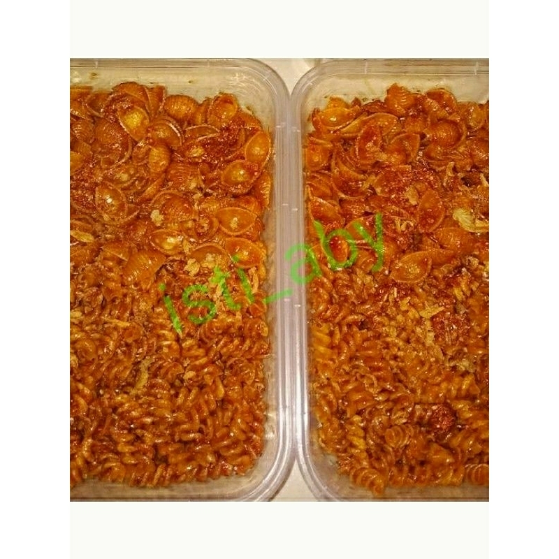 

Makaroni kerang mix spiral 200gram makaroni pipa cemilan bumbu basah