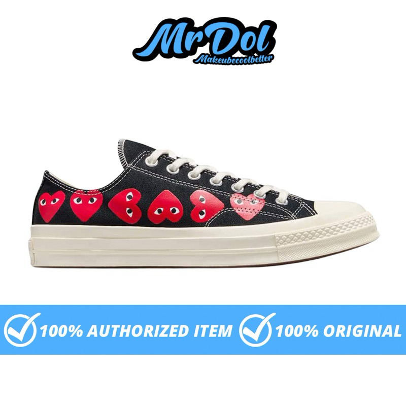 Converse x CDG PLAY Chuck Taylor Low 70s Multi Heart Black