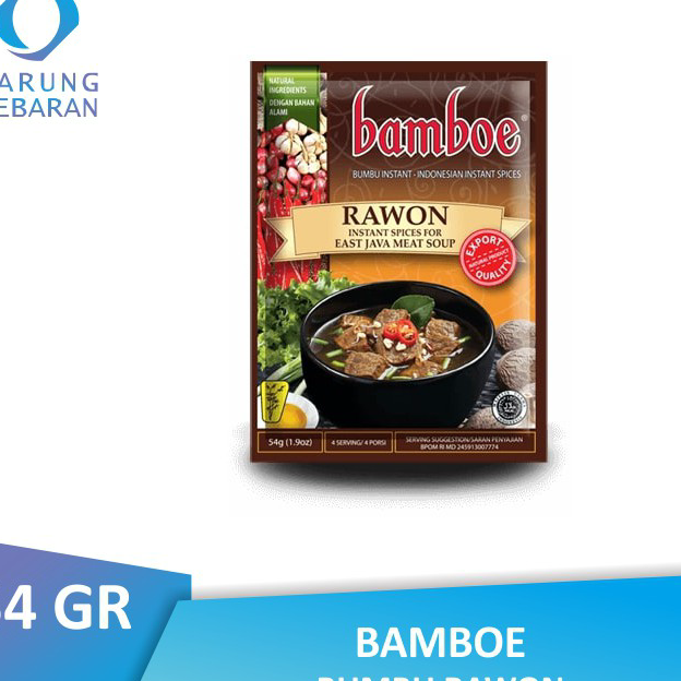 

➔➝✺❇ Bamboe Bumbu Rawon 54 GR