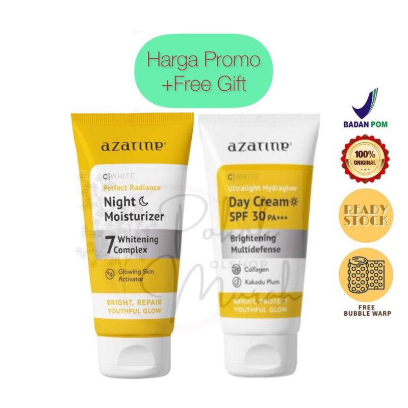 Azarine Brightening Vitamin C Day Cream dan Night Cream