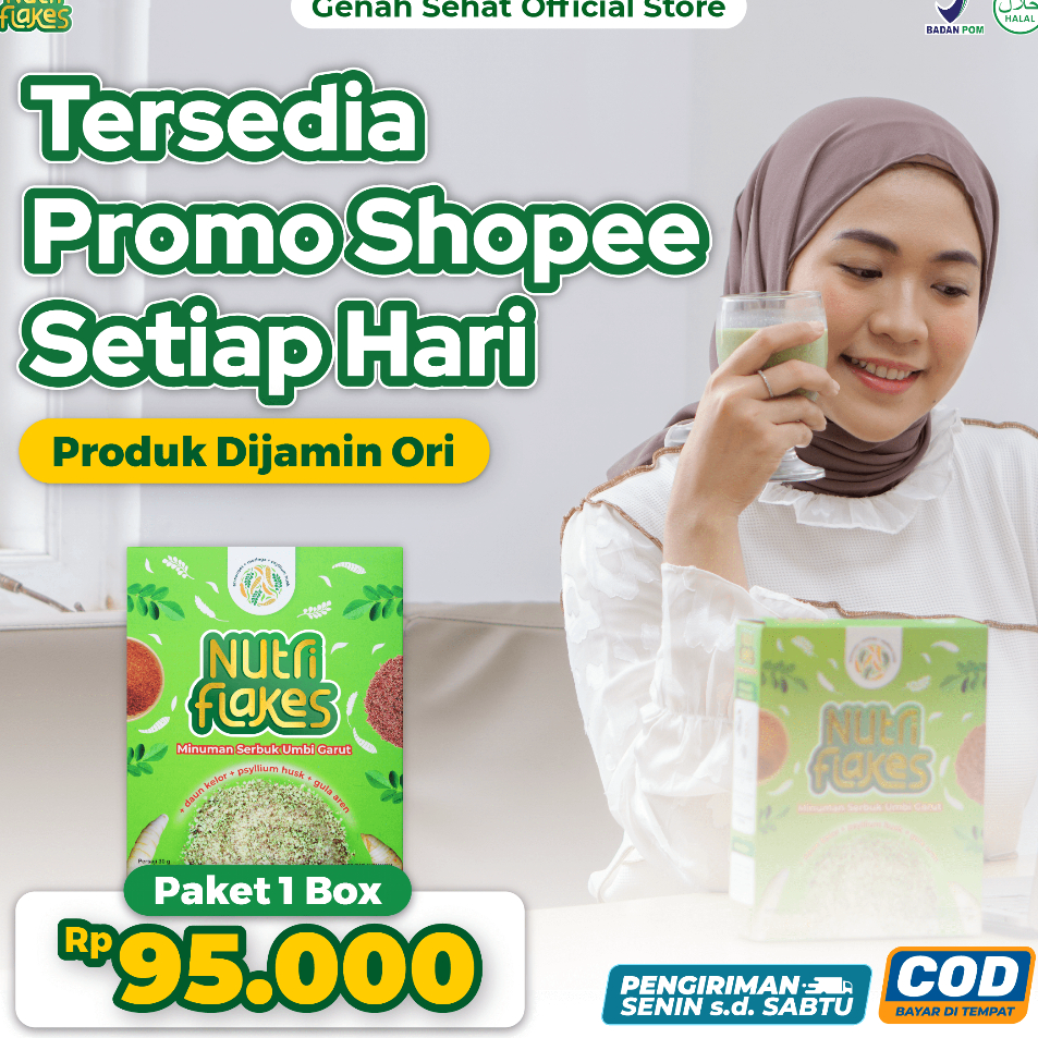 

Best Produk Nutriflakes Sereal Umbi Garut Asam Lambung Ampuh Mengatasi Asam Lambung, Maag, Gerd 1 Box Harga Promo