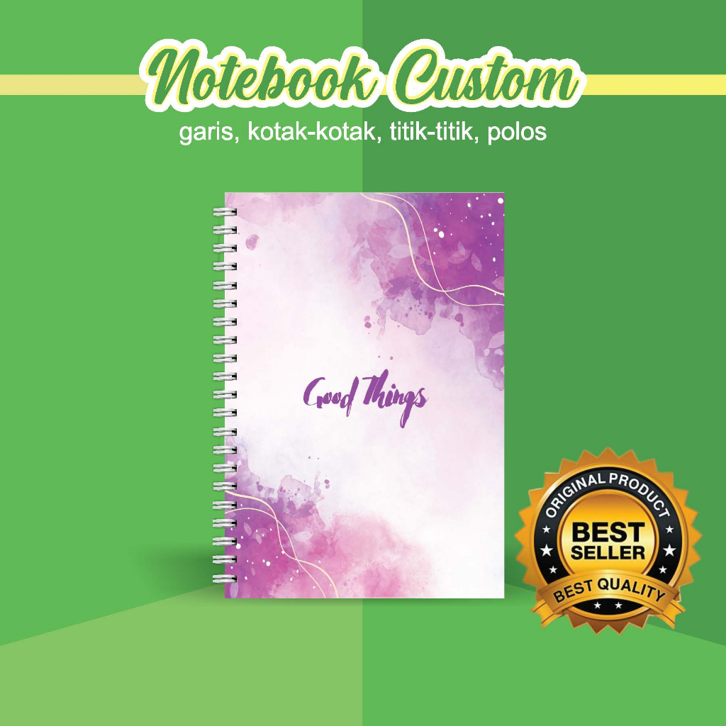 

NOTEBOOK A5 CUSTOM CATATAN/JURNAL BOOKPAPER GRID/KOTAK2#DOTTED/TITIK2#BLANK/POLOS