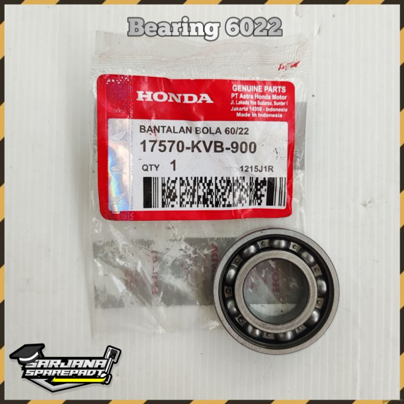 Bearing Bering Laher Lahar Klaher As Roda Belakang 6022 Motor Honda Beat Scoopy Spacy Vario 110 Karb