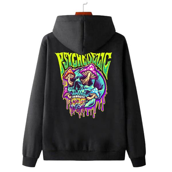 Psychedelic Hoodie Bahan Cotton Fleece | Pullover & Zipper Hoodie