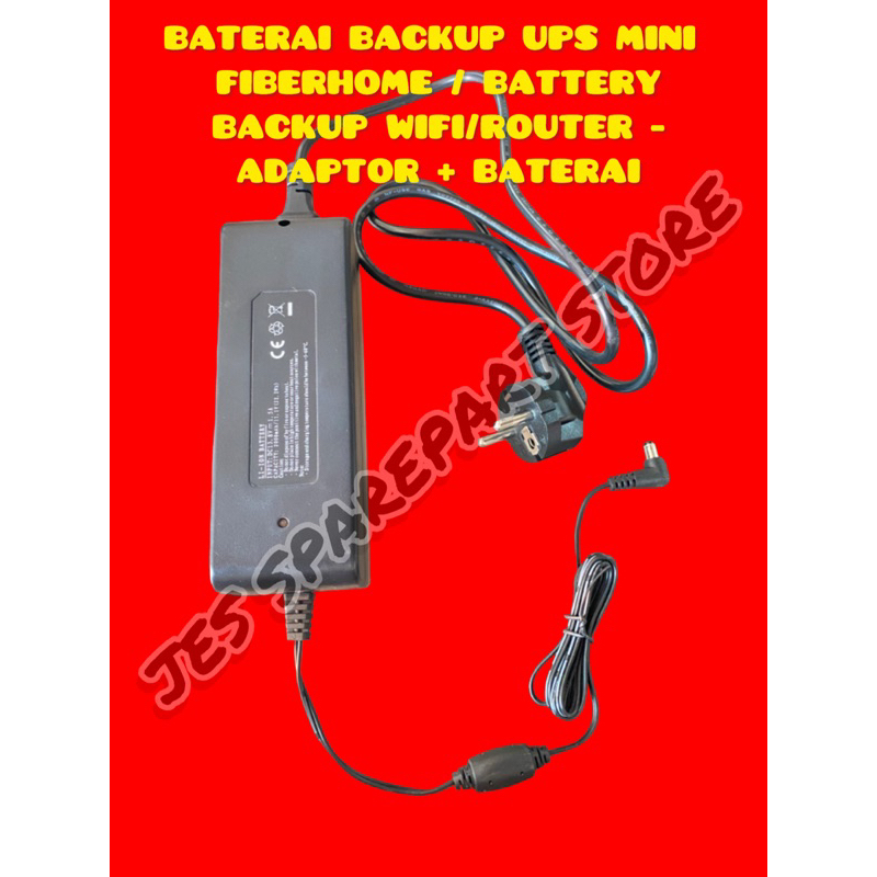 BATERAI BACKUP UPS MINI  FIBERHOME / BATTERY  BACKUP WIFI/ROUTER -  ADAPTOR + BATERAI