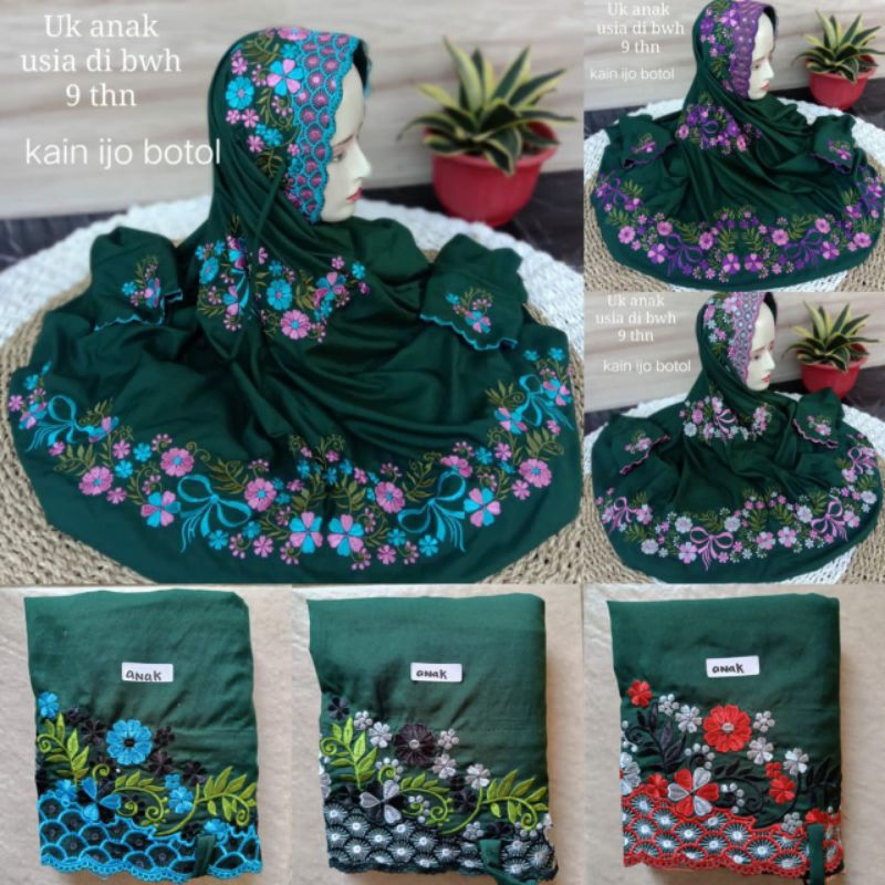 mukena terusan / lajuran anak