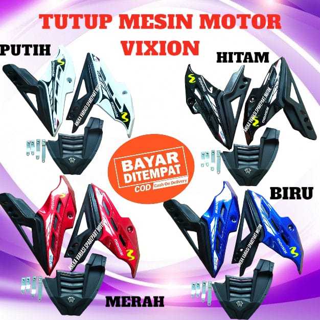 TUTUP MESIN MOTOR VIXION ADA 4 PILIHAN WARNA