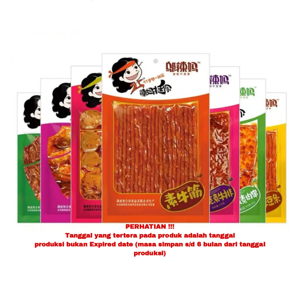 

Terlaris HALAL Wulama Gluten Spicy Tofu Gluten La Tiao Vegetarian 80g - 100g / WULAMA SoyBean Kulit Tahu / Snack China Beef Steak Spicy / Cemilan Cina LaTiao 邬辣妈素蹄筋小包装 SNACK VIRAL Pedas Gurih Grosir