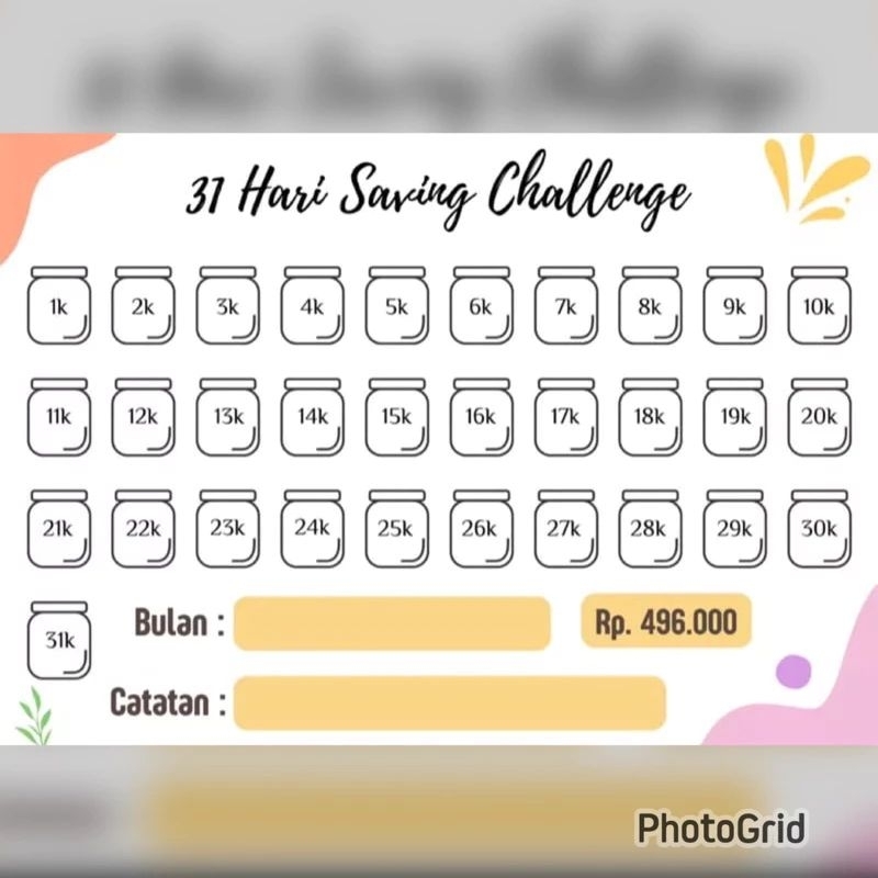 

{harga per 10 lembar} amplop menabung 30-31 hari