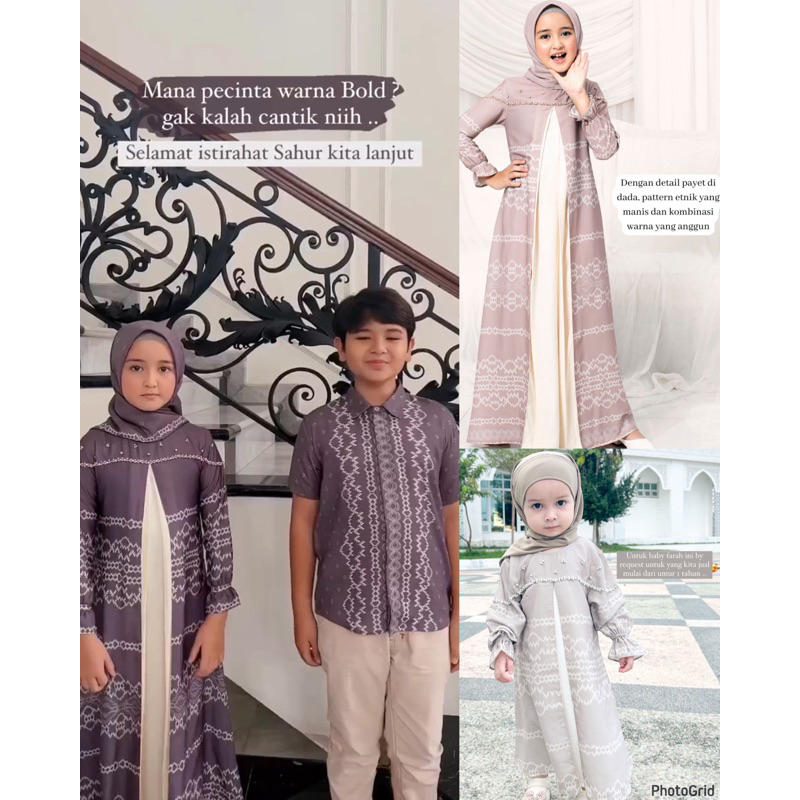 FAMSET ANAK JAVINA ORI/ GAMIS DAN KOKO ANAK FAMSET JAVINA ORIGINAL
