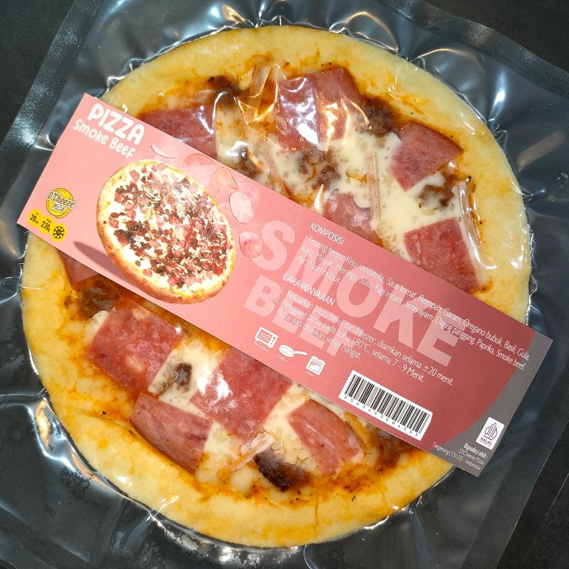 

Dcheese pizza frozen smoke beef