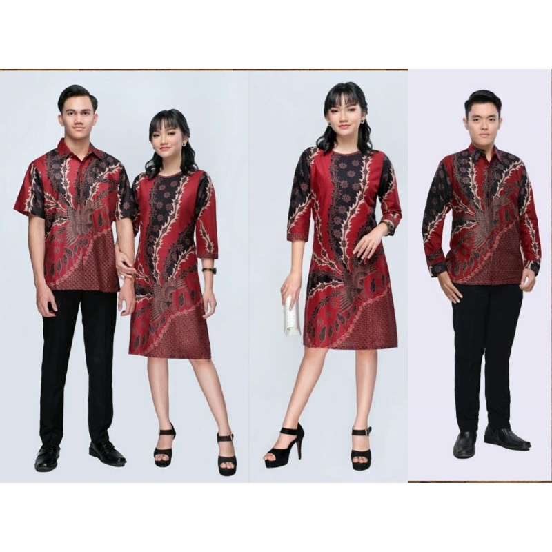 batik couple lolita kasuari/baju natal couple keluarga