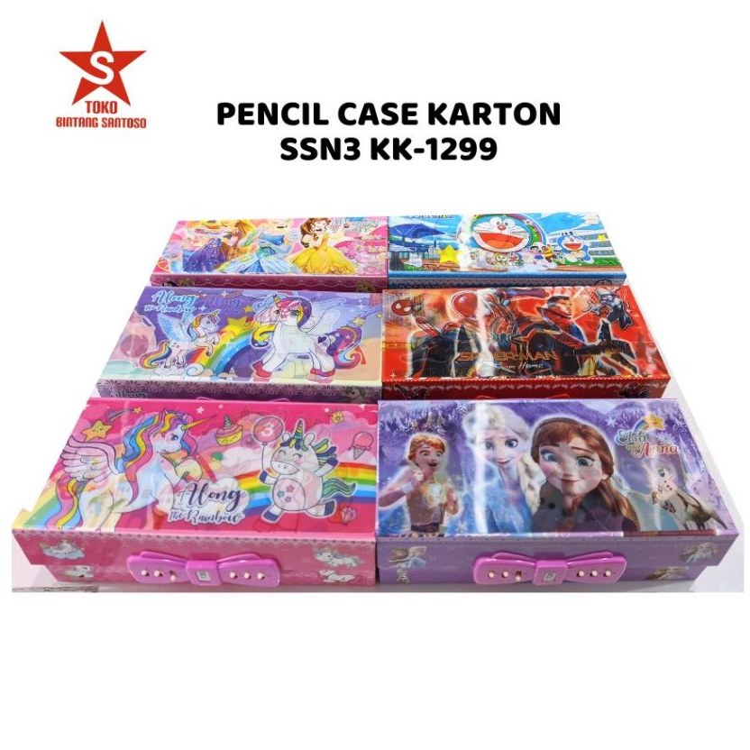 

PC KARTON SUSUN 3 KK-1299 / Kotak Pensil 3 Susun Password Motif Unik