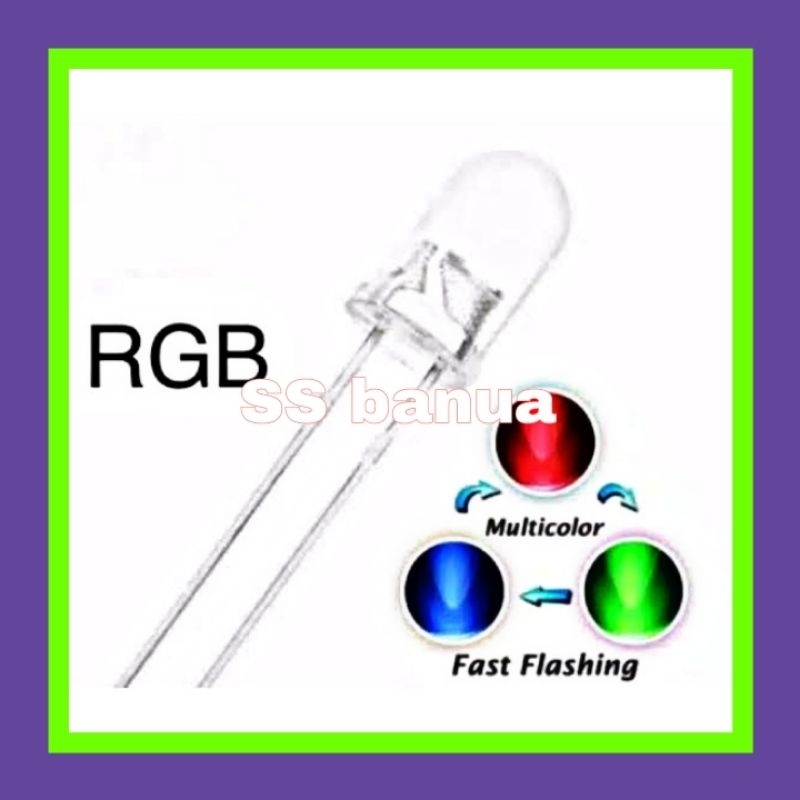 LED bening uk 5mm , RGB , MERAH BIRU , MERAH HIJAU , BIRU